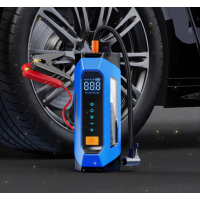 PS-219 Notstartgerät 6000mAh Powerbank Luftpumpe LED Auto Starthilfe Blau