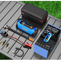 PS-219 Notstartgerät 6000mAh Powerbank Luftpumpe LED Auto Starthilfe Blau