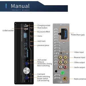 Diyeeni 7 Zoll 2DIN Autoradio Bluetooth FM AM MP5 Touchscreen RDS Android