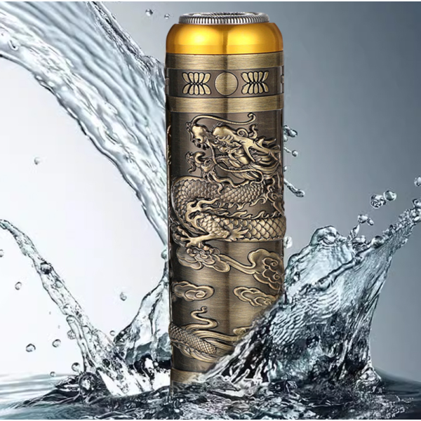 Elektrorasierer RAZOR HW-T8 Mini USB Wiederaufladbar Golden Dragon