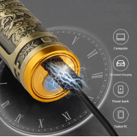 Elektrorasierer RAZOR HW-T8 Mini USB Wiederaufladbar Golden Dragon