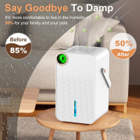 88 OZ Dehumidifier Tragbarer Luftentfeuchter Schlafzimmer Badezimmer 28W