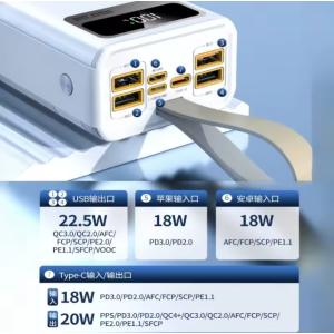 HINNE 100000mAh Powerbank 22,5W Schnellladung LED Outdoor Große Kapazität