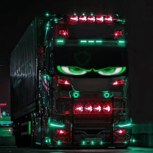 LED Augen Devil Eyes Auto LKW Flex Display App Steuerung USB IP65 Bunt