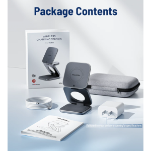 KUXIU X40 Turbo 3-in-1 Wireless Charger Faltbar Qi2 45W iPhone Apple Watch