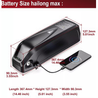 AKJA 48V 20Ah E-Bike Akku 1200W Samsung 21700 Lithium Zellen Hailong Max