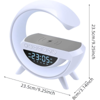5-in-1 Nachtlicht BT3401 Bluetooth Lautsprecher FM Wecker USB Qi Ladegerät
