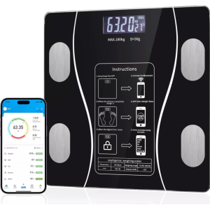 Digitale Körperfettwaage Bluetooth Waage mit BMI APP LCD Display Präzise