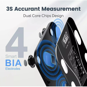 Digitale Körperfettwaage Bluetooth Waage mit BMI APP LCD Display Präzise
