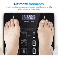 Digitale Körperfettwaage Bluetooth Waage mit BMI APP LCD Display Präzise