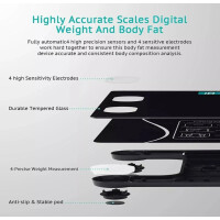 Digitale Körperfettwaage Bluetooth Waage mit BMI APP LCD Display Präzise