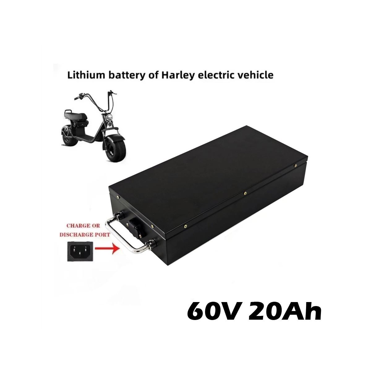 KEPAH 60V 20Ah Li-ion Batterie 2000W Har box