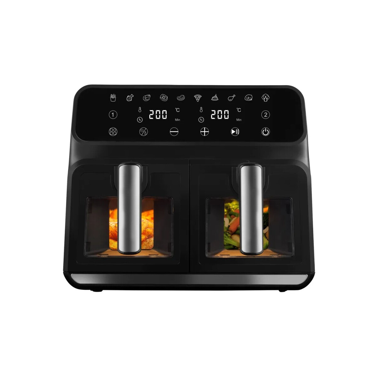 AeroFry 8L Heißluftfritteuse TTAF-801DT 2 Zonen 1700W 