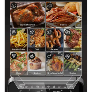 AeroFry 8L Heißluftfritteuse TTAF-801DT 2 Zonen 1700W LED Touch Display