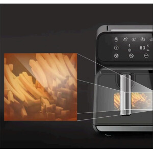 AeroFry 8L Heißluftfritteuse TTAF-801DT 2 Zonen 1700W LED Touch Display