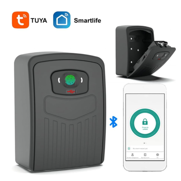 TUYA Smart Key Box Bluetooth Fingerabdruck Schlüsselsafe Wandmontage