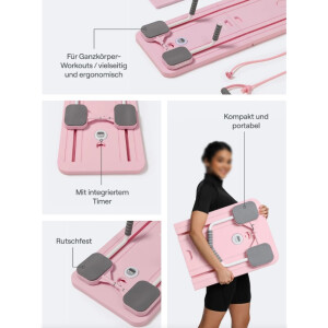 BetterMe Pilates Reformer Mini faltbar Fitnessgerät Ganzkörpertraining