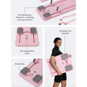 BetterMe Pilates Reformer Mini faltbar Fitnessgerät Ganzkörpertraining