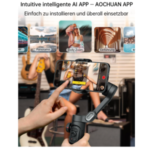 Aochuan Smart XE 3-Achsen Gimbal Stabilisator für Smartphones faltbar