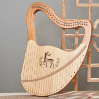 Lyre Harp 32 Saiten Mahagoniholz Leierharfe Starter-Set für Anfänger & Musikliebhaber