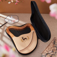 Lyre Harp 32 Saiten Mahagoniholz Leierharfe Starter-Set für Anfänger & Musikliebhaber