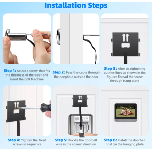 Tuya Smart 3MP Digital Peephole WiFi Türkamera 140° Weitwinkel PIR Alexa Google