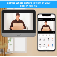 Tuya Smart 3MP Digital Peephole WiFi Türkamera 140° Weitwinkel PIR Alexa Google