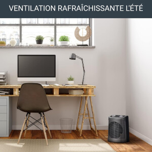 Rowenta SO2330 Instant Comfort Heizlüfter 2400W Silence Turm Schwarz