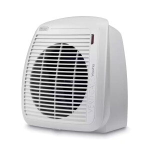 DeLonghi HVY1020 WH Heizlüfter 2000W Thermostat Tropfwasserschutz Weiß