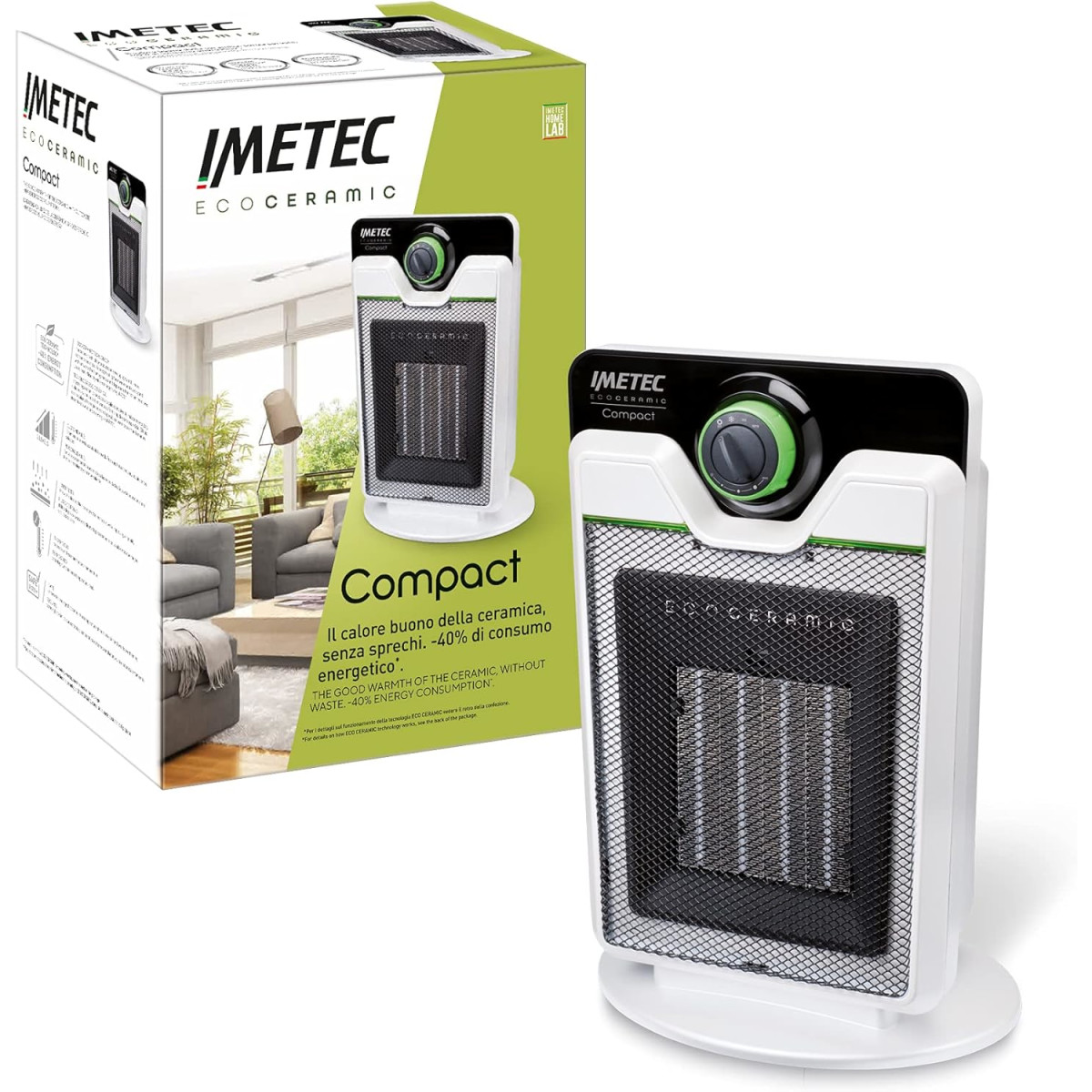 Imetec Eco Ceramic Power Eco Compact Keramik Heizlüfter