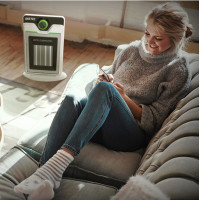 Imetec Eco Ceramic Power Eco Compact Keramik Heizlüfter 2000W Energiesparend