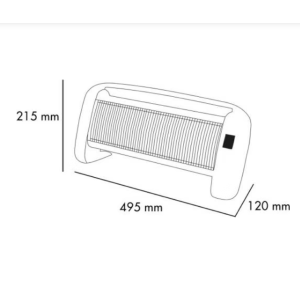 Argo Betsy Indoor Quarz Heizstrahler 1200W Elektro Raumheizung Weiß