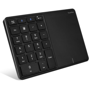 Cuifati Bluetooth Wireless Number Pad 22 Tasten mit Touchpad Schwarz
