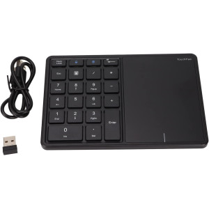 Cuifati Bluetooth Wireless Number Pad 22 Tasten mit Touchpad Schwarz