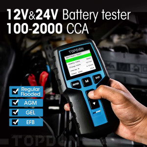 TOPDON BT200 Autobatterietester 12V 24V Batterie Diagnose LCD CCA Analyse
