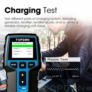 TOPDON BT200 Autobatterietester 12V 24V Batterie Diagnose LCD CCA Analyse