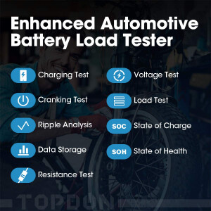 TOPDON BT200 Autobatterietester 12V 24V Batterie Diagnose LCD CCA Analyse