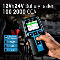 TOPDON BT200 Autobatterietester 12V 24V Batterie Diagnose LCD CCA Analyse