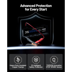 TOPDON JS3000 Jump Starter 3000A Auto Booster Powerbank 24000mAh 12V