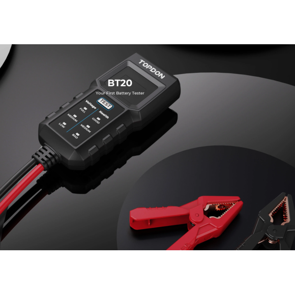TOPDON BT20 Autobatterietester 12V Bluetooth Batterieanalyse LCD Anzeige
