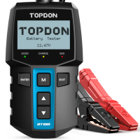 TOPDON BT100 Autobatterietester 12V Batterie Tester LCD Anzeige 100‑2000A
