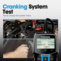 TOPDON BT100 Autobatterietester 12V Batterie Tester LCD Anzeige 100‑2000A