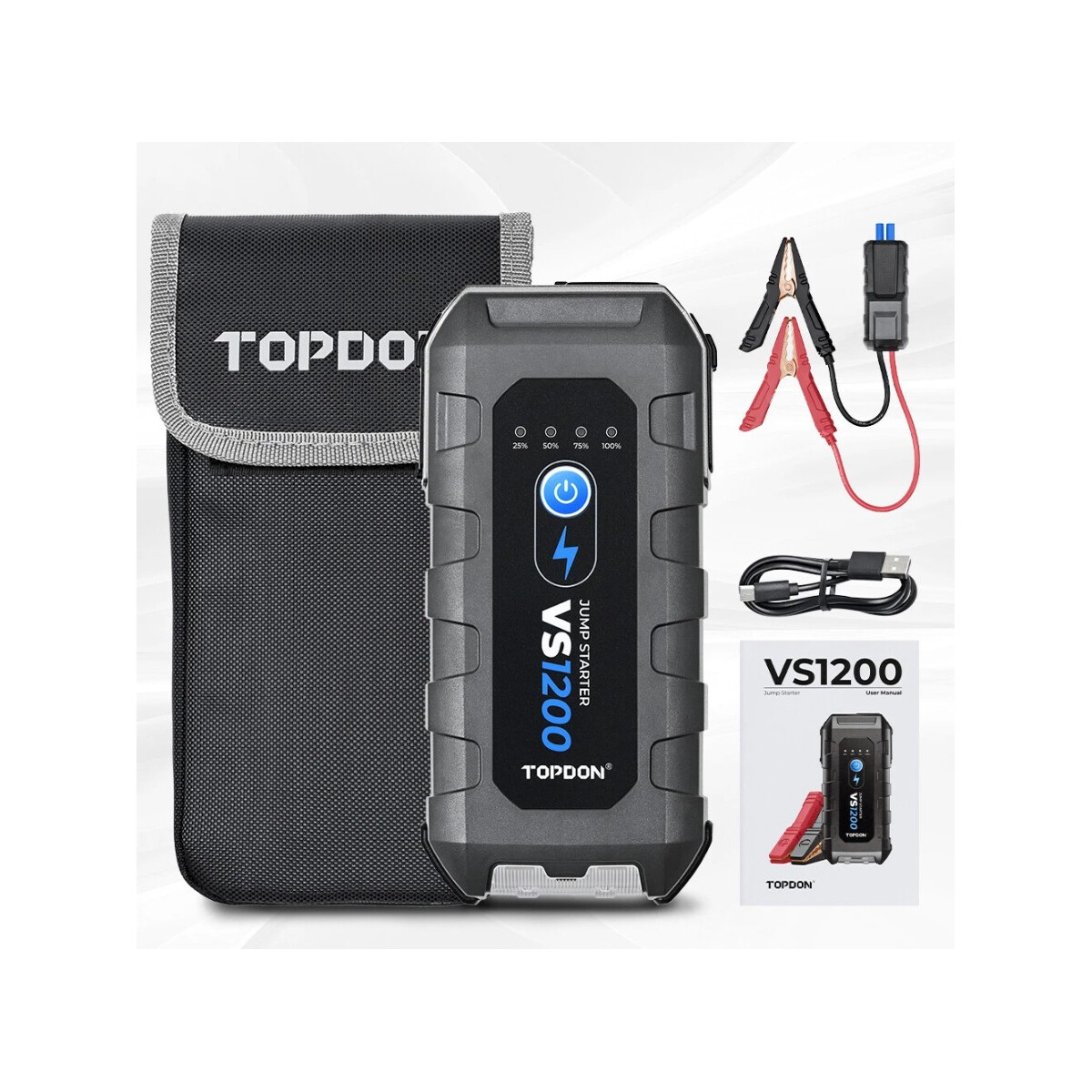 TOPDON VS1200 Jump Starter 1200A 12V Auto Booster Powerbank 