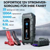 TOPDON VS1200 Jump Starter 1200A 12V Auto Booster Powerbank LED Starthilfe