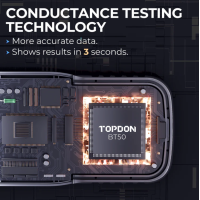 TOPDON BT50 Autobatterietester 12V Batterie Diagnose 100‑2000A LCD
