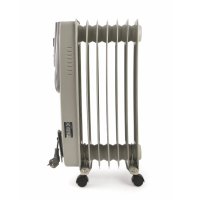 Kooper Santorini Sette Ölradiator 1500W 7 Elemente Thermostat Rollen Weiß