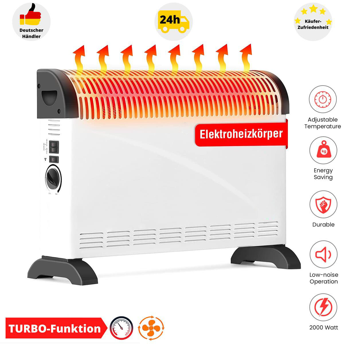 DCG Eltronic TC10 T Termoconvettore 2000W Heizlüfter Th