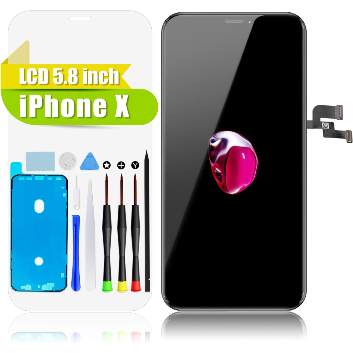 GOLDWANGWANG iPhone X Display Ersatz 5,8 Zoll LCD Touchscree