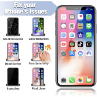 GOLDWANGWANG iPhone 12 Display Ersatz 6,1 Zoll LCD Touchscreen Full Set