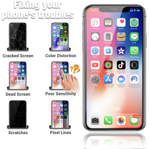 GOLDWANGWANG iPhone XS Max Display Ersatz 6,5 Zoll LCD Touchscreen Full Set